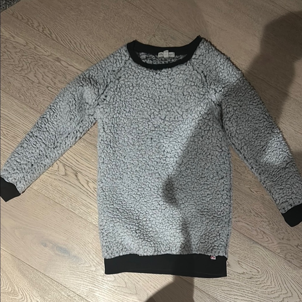 Cozy Gray Sherpa Pullover